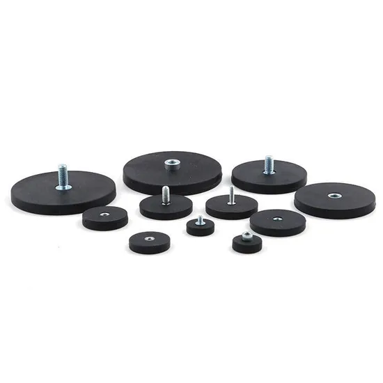 Potenti gruppi magnetici, magnete con base in acciaio NdFeB rivestito in gomma con filettatura